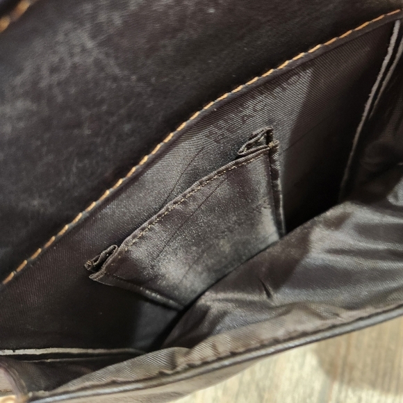 KENNETH COLE Leather Messenger Briefcase,Dark Brown Men's OS - Picture 10 of 13